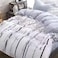 GOLDEN HOME  6-Piece Single Size Duvet Cover Set, 1 Duvet Cover + 1 Fitted Sheet + 4 Pillow Cases, Microfibre, Muesli