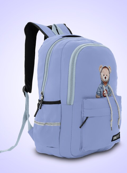 Bear Pattern Large Capacity Backpack, Nylon Durable Lightweight School Backpack, Fashion Travel Computer Bag