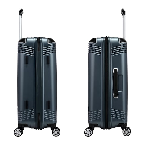 Eminent Hard Case Travel Bag Large Luggage Trolley Polycarbonate Lightweight Suitcase 4 Quiet Double Spinner Wheels With Tsa Lock KK10 Graphite