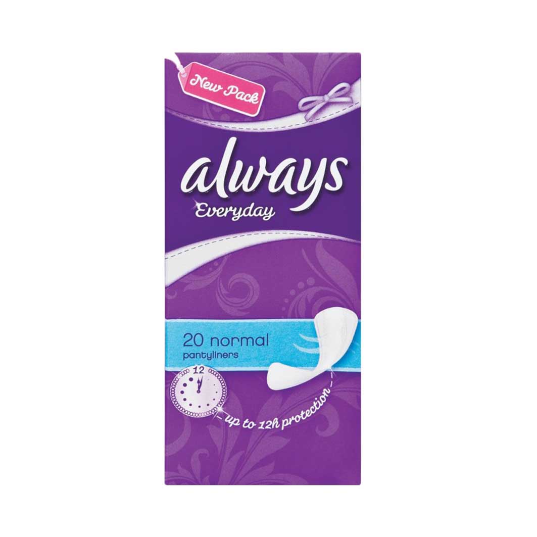 Always Comfort Protect Individually Wrapped Daily Liners Normal 20 Count