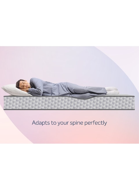Sleepwell Ortho Pro Profiled Foam, 100 Night Trial, Impressions Memory Foam Mattress With Airvent Cool Gel Technology, Queen Bed Size (200L x 160W x 30H cm)