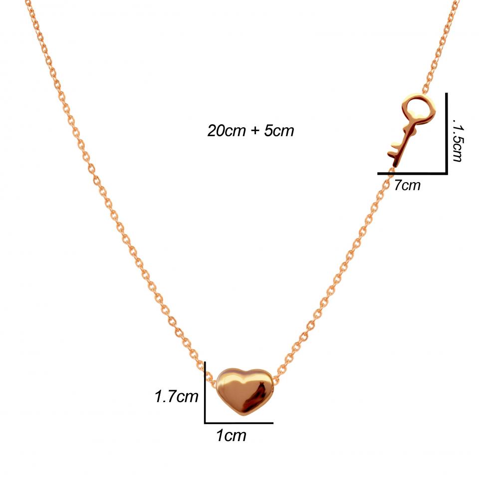 Aiwanto Thin Necklace with Heart Pendant Neck Chain for Valentine&#39;s Day Necklace Gift Chain