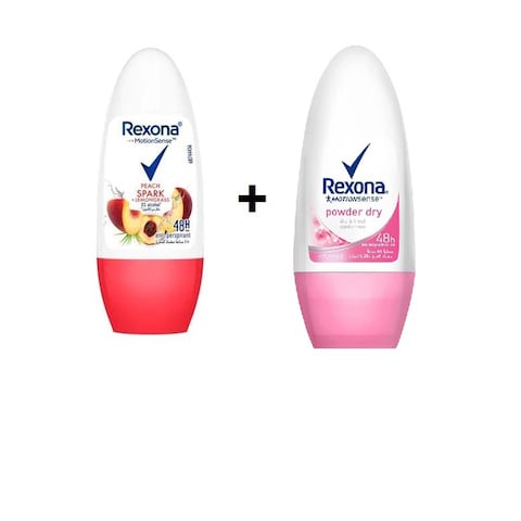 Rexona Peach Spark Women Antiperspirant Deodorant + Powder Dry Antiperspirant Deodorant - 50 ml