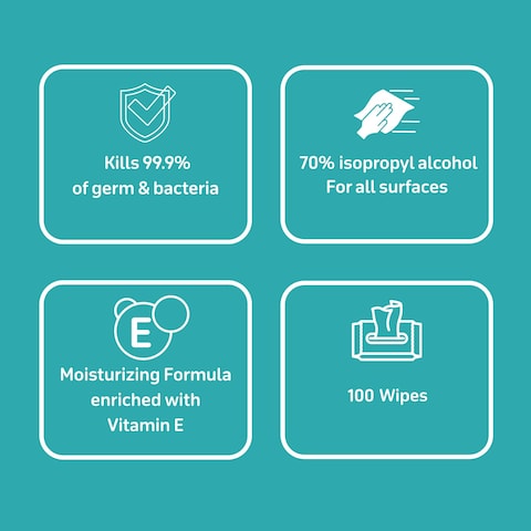 Carrefour Alcohol 100 Wipes White