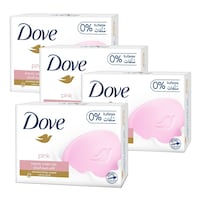 Dove Moisturising Beauty Cream Soap Bar Pink With &frac14; Moisturising Cream 160g Pack of 4