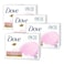 Dove Moisturising Beauty Cream Soap Bar Pink With &frac14; Moisturising Cream 160g Pack of 4