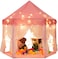 Generic Mumoo Bear Princess Castle Tent For Girls Fairy Play Tents For Kids Hexagon Playhouse For Children Or Toddlers Indoor Or Outdoor Games (Pink)
