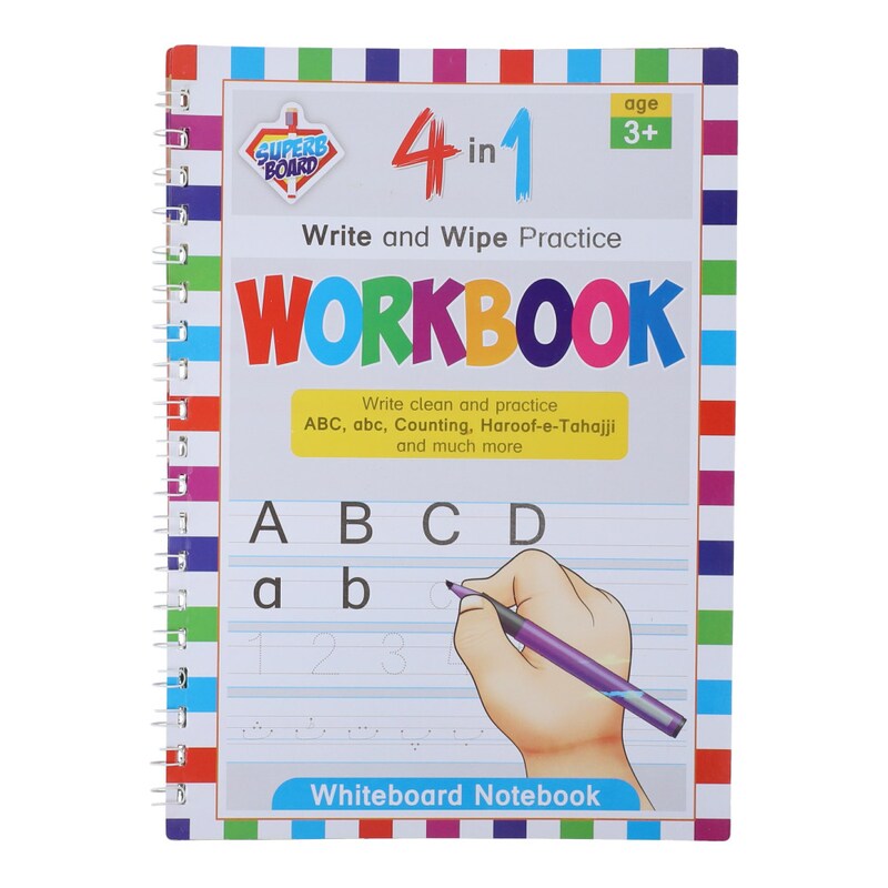 Superb Board 4 IN1 Write & Wipe Practice Workbook