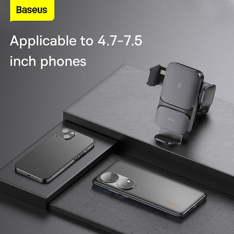 BASEUS  Wisdom Auto Alignment Car Mount Wireless Charger QI 15 (Air Outlet base）Black
