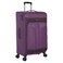 Eminent Unisex Soft Travel Bag Large Luggage Trolley Polyester Lightweight Expandable 4 Double Spinner Wheeled Suitcase with 3 Digit TSA lock E788 Puprle