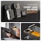 VRS Design Damda Glide Pro for iPhone 15 PLUS case cover wallet [Semi Automatic] slider Credit card holder Slot [4 cards] - Black Groove