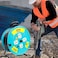 BONAI 50M Open Cable Reel Extension Lead with Winding Handle - High Visibility Green, Thermal Cut Out, and Power Switch