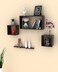 Wooden Twist Rafuf Wooden Floating Wall Shelf with 4 Shelves Brown