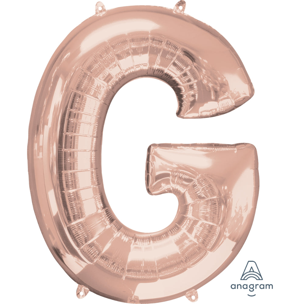 Anagram Letter Girls Foil Balloon- 32-Inch Size- Rose Gold