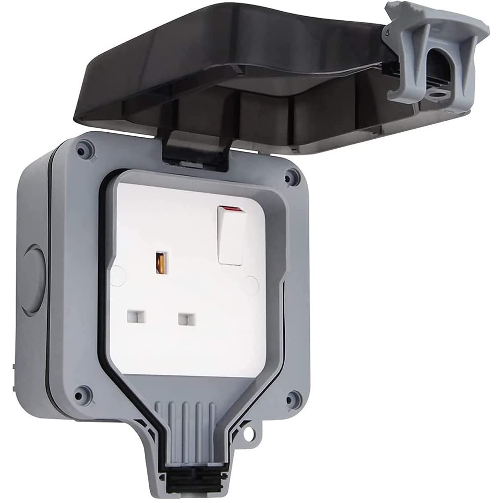 Buy MODI Waterproof Single 13A Switched IP66 Outdoor Socket MD-HWD4101 ...