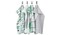 Tea towel, white/green/patterned45x60 cm,4pack