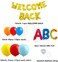 Party Time 96 Pieces Welcome Back Balloon Garland Kit Orange Blue Yellow Red Latex Helium Balloons with A, B, C Foil Balloon Arch Strip for First Day of School Party Decoration - Back to School Balloo