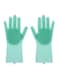 Boliz 2-Piece Silicone Scrubbing Gloves Set Green