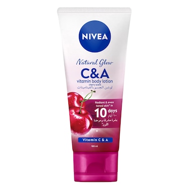 Nivea Body Lotion Cherry Whitening Natural Glow Vitamin C And A 180ml