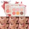 6 Color Face Contour Portable Makeup Blush Palette Long-Lasting Blush Powder Easily to Blend for Lasting Blusher Glow