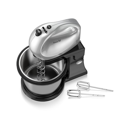 Saachi Hand Mixer NL-HM-4157CB-BK With Stainless Steel Bowl