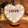 Retro LOVE Metal Heart with LED Lights 23cm