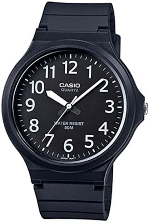 Casio - Men&#39;s Black Dial Silicone Band Watch - MW-240-1BVDF