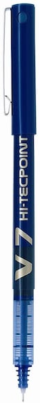 Pilot V7 Hi-Tecpoint Rollerball Pen, 0.7mm Tip - Blue, Box Of 12