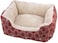 Pawise Square Dog Bed-wine red 22"