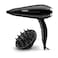 Babyliss Lightweight Hair Dryer 2200W with Diffuser Concentrator, Ionic Conditioning, Fast Smoothing for Quick Styling, Anti Frizz Control 3 Heat 2 Speed with Cool, Black