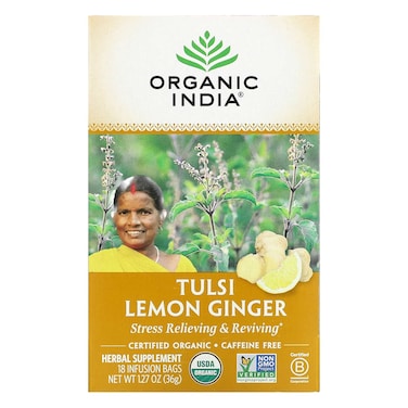 Organic India Lemon Ginger Tea Bag 25 Pieces