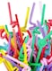 Generic 100-Piece Disposable Bendy Party Drinking Straw Set