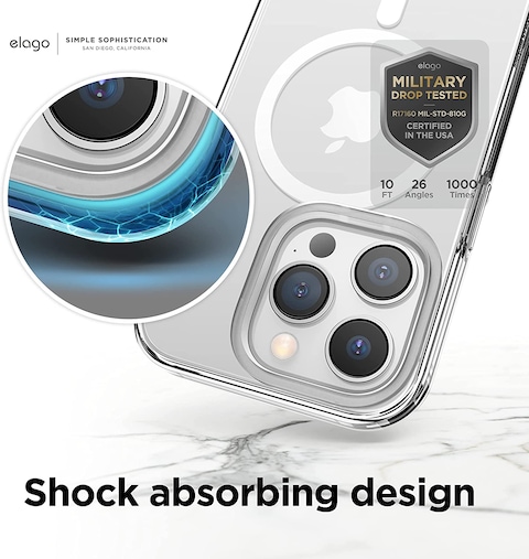 Elago MAG Hybrid for iPhone 14 Pro Max case cover compatible with MagSafe - Transparent