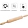 ECVV Wood Rolling Pin for Baking -15 Inch Professional Dough Roller with Handle, Essential Wooden Tool for Making Cookie   Pasta   Fondant   Pizza   Pastry   Tortilla   Pie   Bread   ect.
