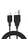 Generic - USB To Mini USB Data Sync And Charging Cable 1meter Black/Silver