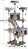 Mumoo Bear Cat Scratch Posts Cat Scratching Tree and Tower, Grey