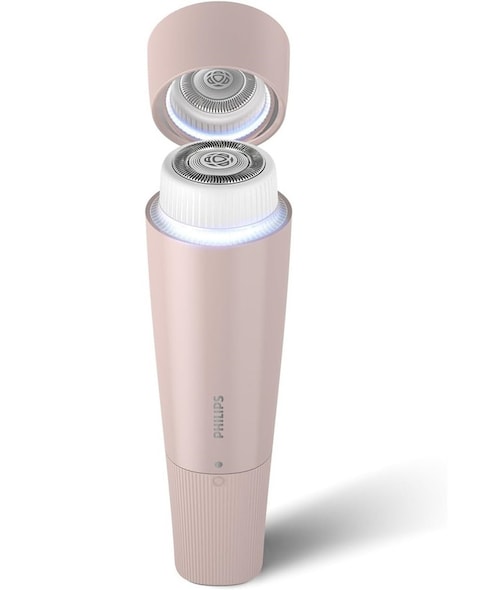 Philips 5000 Series Facial Hair Remover Smooth Skin On The Go For Upper Lip, Chin, Cheeks, Lychee Pink, BRR454/00