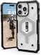 Urban Armor Gear UAG Pathfinder Clear for iPhone 15 Pro Max case cover [18 Feet Drop tested] MagSafe compatible - Ice   Silver