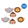Safari Theme Party Face Masks 6 PCS