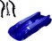 Snow Sled Kids Winter Toboggan Sled Downhill Sprinter Sledding Board Seat with Handbrakes and Pull Rope, Downhill Toboggan Snow Sled,Best Winter Toy for Kids - BLUE