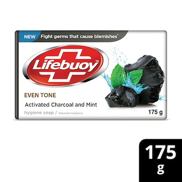 Lifebuoy Even Tone Activated Charcoal And Mint Soap 175g