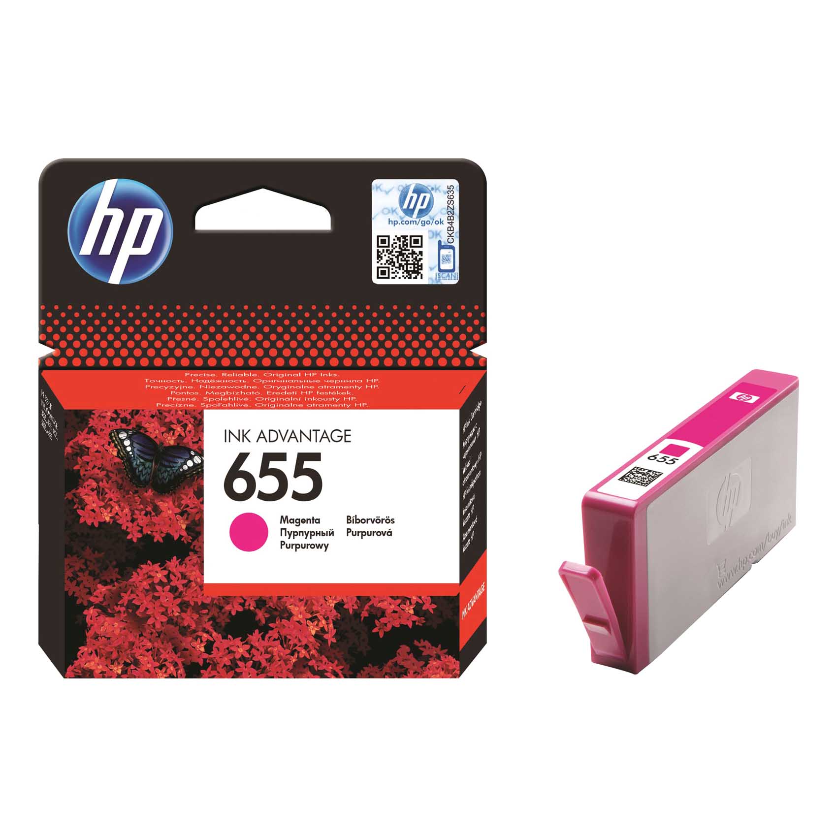 HP 655 Magenta Original Ink Cartridge CZ111AE