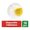 Tiba Elite Oval Plastic Plates - 10 Plates
