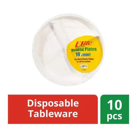 Tiba Elite Oval Plastic Plates - 10 Plates