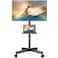 Mobile TV Cart, Rollable TV Stand For 32-70" LCD LED OLED Flat Screen TV With Curved Screens up to 40kg, Height Adjustable, Portable TV Stand with Wheels