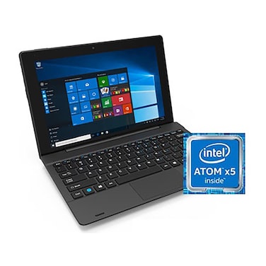 Cherry ZE06G 2-in-1 Touch Screen Laptop, Intel Atom X5, 10.1 Inch, 32GB, 2GB RAM - Black