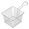 Generic-Kitchen French Fry Basket Square Poaching Boiling Deep Frying Snack Food Frying Basket Holder Cook Tool with Handles for Home Restaurant Hotel Tableware