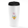 Loud Universe - Girls White Travel Tumbler Daisy Duck Donald Duck Stainless Steel Tumbler with Black Sip Lid