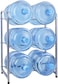 Generic In House 6 Bottles Water Cooler Jug Rack, 5 Gallon Water Bottle Storage Rack, 3 Tier, Silver, Assorted, Ej31175