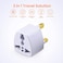 Universal Power Plug for UAE/KSA/UK/HK, 3 Pin Travel Adapter, Power Converter Socket for US/AU/JP/CN - (Pack of 2)